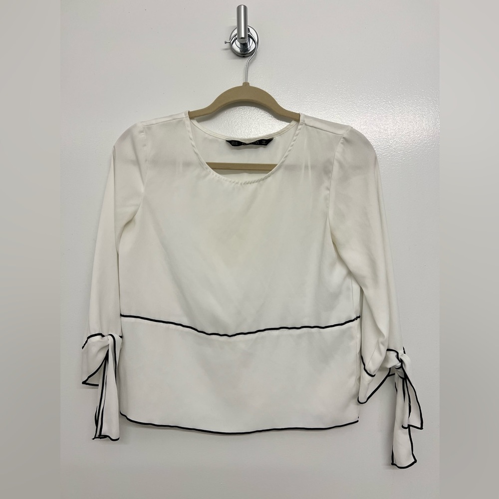 Zara white work blouse
